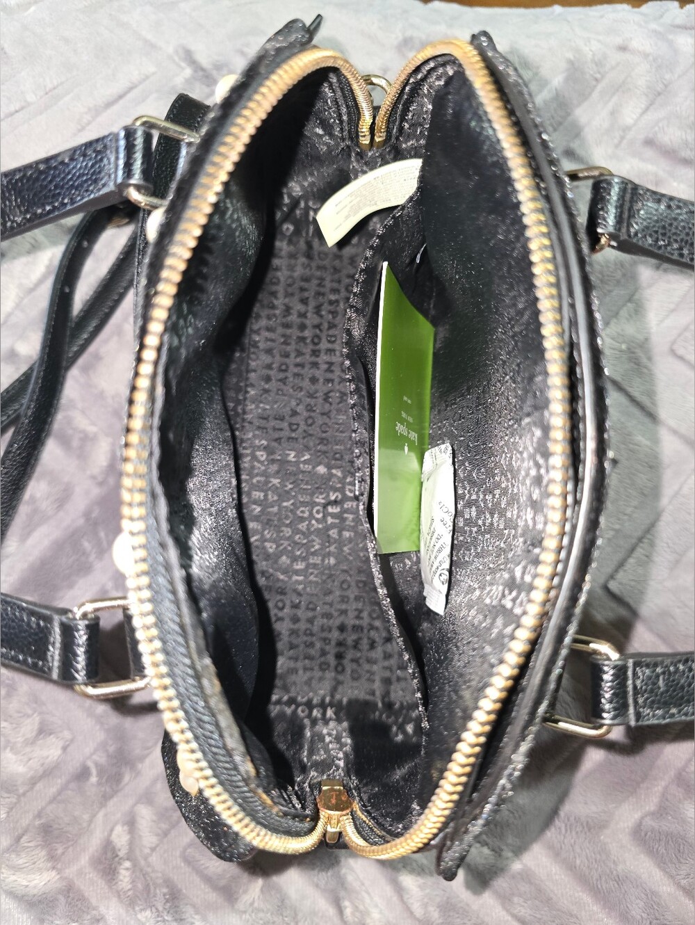 NWT Kate Spade Laurel Way Velvet Reiley Pearl Studded Satchel Crossbody - Picture 3 of 3